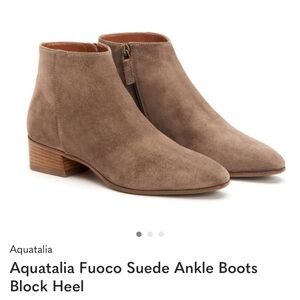 Aquatalia Fuoca Taupe Suede Ankle Booties Size 9.5M
